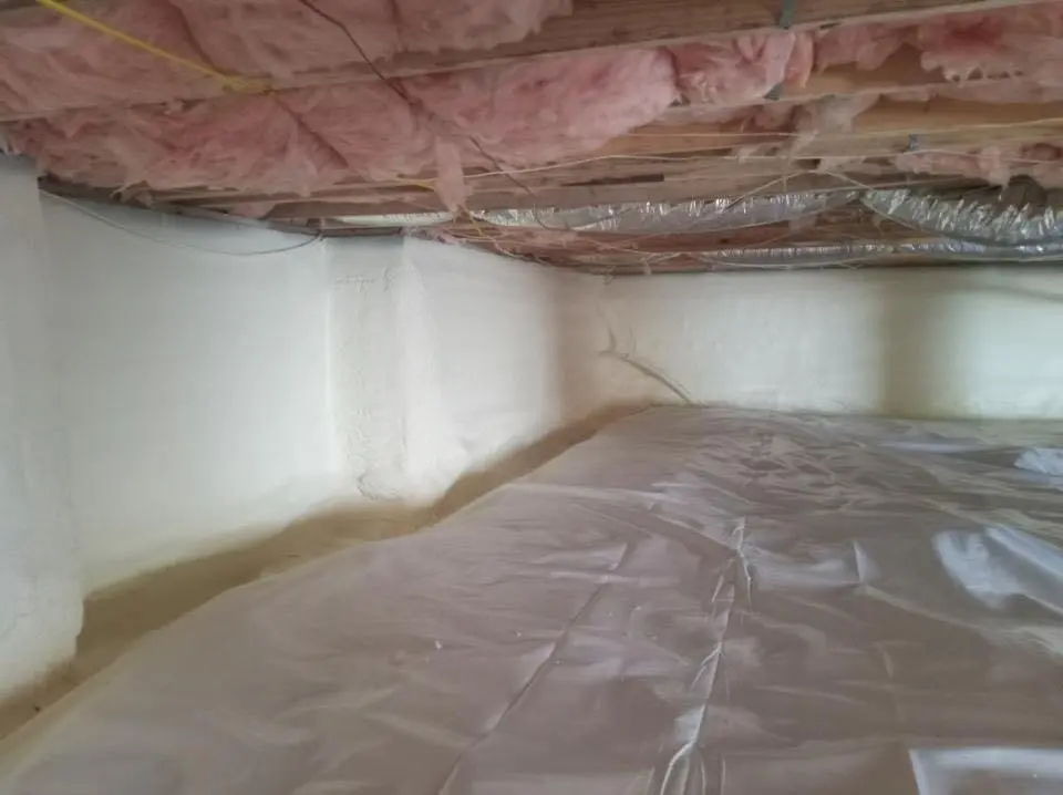 Crawl space encapsulation with closed-cell spray foam for Spray Foam Roofing in Miami Springs